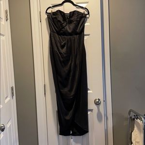 Strapless Black Maxi Dress